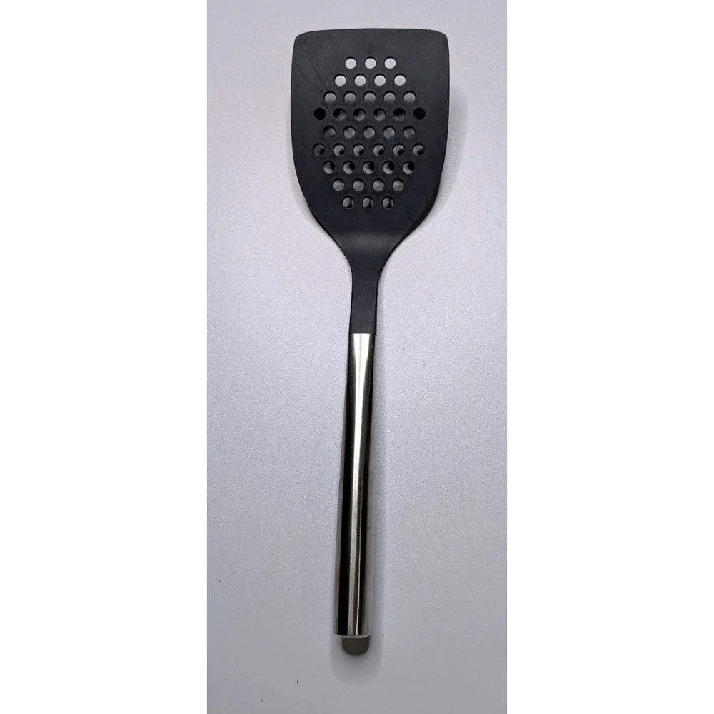 Williams Sonoma Black/Silver Slotted Spatula – Stainless Steel Silicone 0922